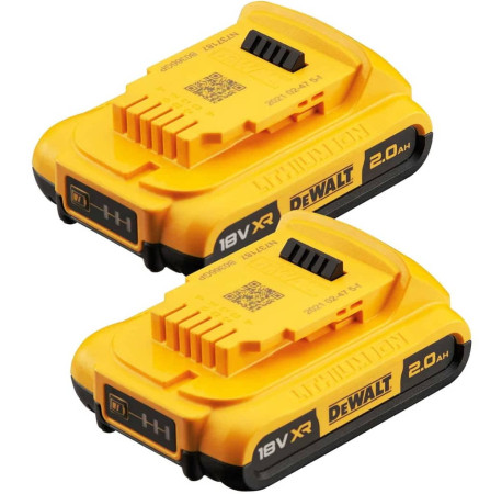 Аккумуляторная батарея Li-Ion 18В 2Аг набор 2шт DeWALT DCB183D2