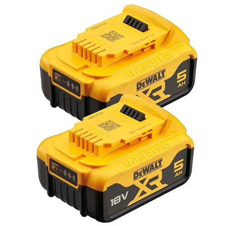 Аккумуляторная батарея Li-Ion 18B 5Ач набор 2шт DeWALT DCB184P2