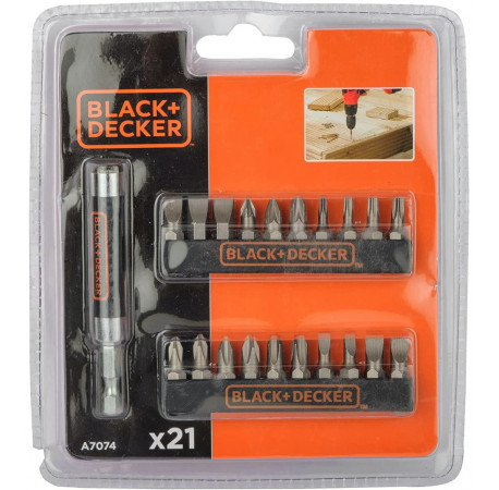 Набір біт з магнітним тримачем Black+Decker A7074