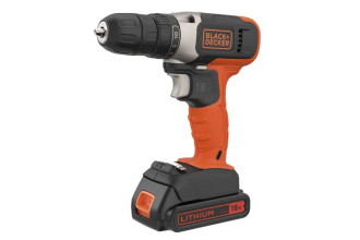 Дрель-шуруповерт аккумуляторный Li-lon 18В 1.5Ач 37Нм Black+Decker BCD001C1