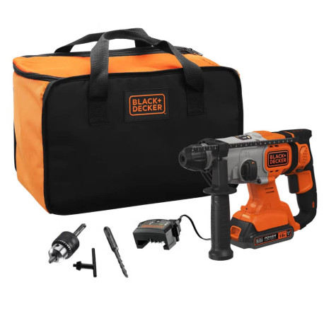 Перфоратор акумуляторний SDS-Plus Li-lon 18В 2Аг 1.2Дж Black+Decker BCD900D1S в магазині Tools DeWalt