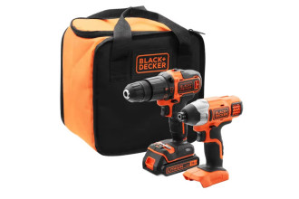 Набор из двух аккумуляторных инструментов Li-lon 18В 1.5Аг Black+Decker BCK21S1S