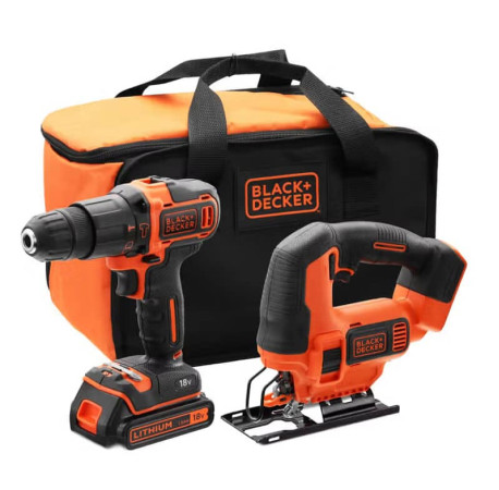 Набір з двох акумуляторних інструментів Li-lon 18В 1.5Аг Black+Decker BCK22S1S