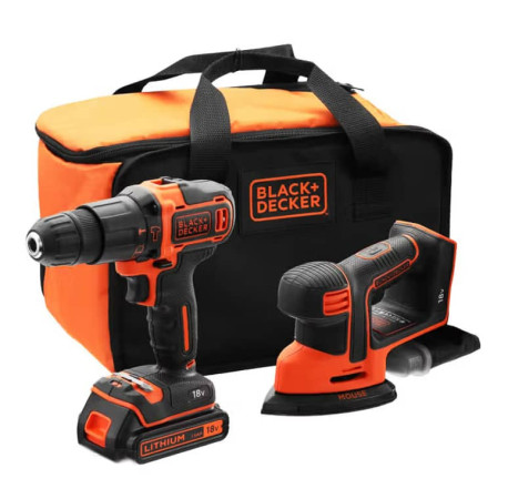 Набір з двох акумуляторних інструментів Li-lon 18В 1.5Аг Black+Decker BCK23S1S