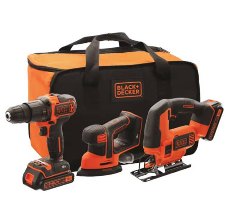 Набір з трьох акумуляторних інструментів Li-lon 18В 1.5Аг Black+Decker BCK31S1S