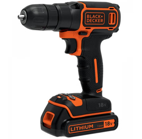 Дриль-шурупокрут акумуляторний Li-lon 18В 1.5Аг 30Нм Black+Decker BDCD18