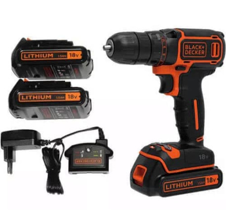 Дрель-шуруповерт аккумуляторный Black+Decker BDCDC18B купить