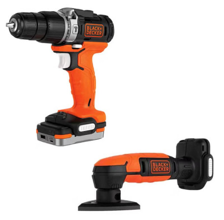 Набір з двох акумуляторних інструментів Li-lon 12В 1.5Аг Black+Decker BDCK121S1S