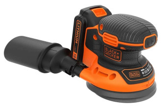 Шліфмашина ексцентрикова акумуляторна Li-Ion 18В 1.5Аг 125мм Black+Decker BDCROS18