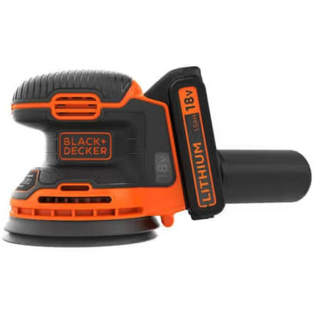Шліфмашина ексцентрикова акумуляторна Li-Ion 18В 1.5Аг 125мм Black+Decker BDCROS18 купити