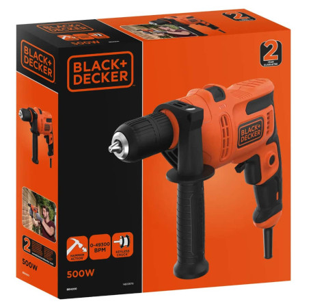 Дриль ударний мережевий Black+Decker BEH200 ціна