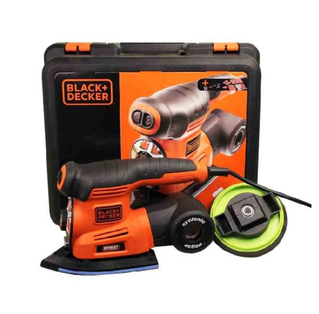 Шліфмашина ексцентрикова мережева 220Вт 125мм Black+Decker KA280K з доставкою