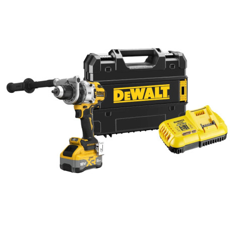Дриль-шуруповерт акумуляторний ударний XR Li-lon 18В 8Аг 169Нм DeWALT DCD1007WW1T з доставкою