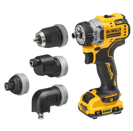 Дрель-шуруповерт аккумуляторный со сменными насадками DeWALT DCD703L2T цена
