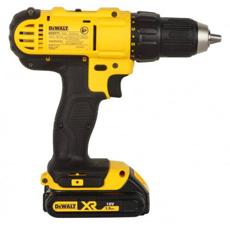 Дриль-шурупокрут акумуляторний XR Li-lon 18В 1.5Аг 42Нм DeWALT DCD771S2 ціна