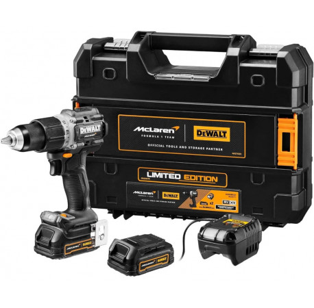 Дриль-шуруповерт акумуляторний ударний McLaren F1 TEAM LIMITED EDITION XR Li-lon 18В 1.7Аг 90Нм DeWALT DCD85ME2GT В Тулс ДеВолт