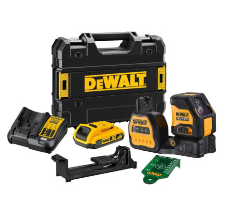 Лазерный уровень самовыравнивающийся 2-х плоскостный DeWALT DCE088D1G18