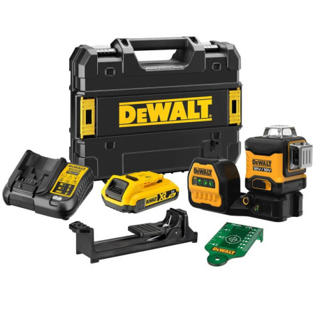 Лазерный уровень самовыравнивающийся линейный 3-х плоскостной DeWALT DCE089D1G18 цена