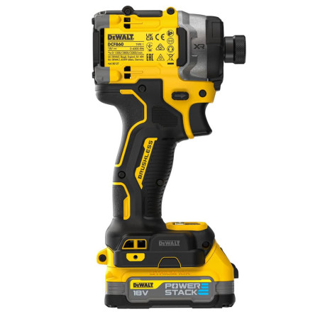 Шурупокрут акумуляторний ударний XR Li-lon 18В 1.7Аг 282Нм DeWALT DCF860E2T в магазині Tools DeWalt