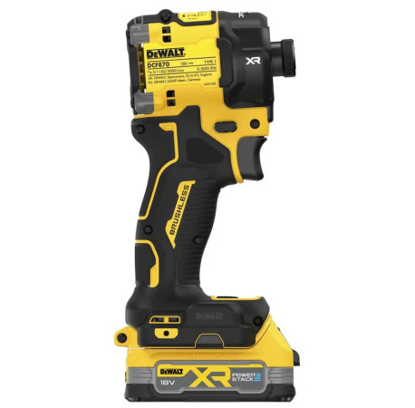 Шуруповерт аккумуляторный гидравлический ударный XR Li-lon 18В 1.7Ач 56Нм DeWALT DCF870E2T в магазине Tools DeWalt