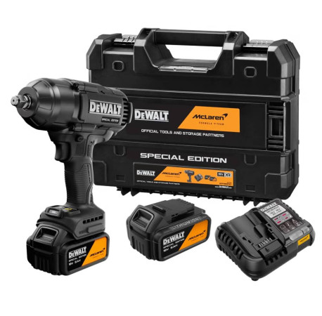 Гайковерт ударний акумуляторний McLaren F1 Team Special Edition XR Li-lon 18В 5Аг 1898Нм DeWALT DCF99MP2T каталог