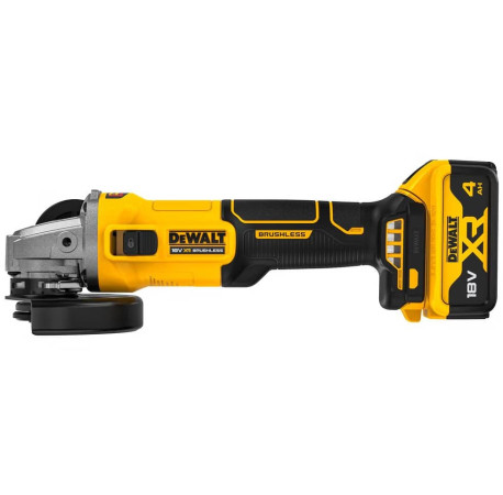 Кутова шліфмашина Болгарка акумуляторна Li-lon 18B 4Аг 125мм 9000об DeWALT DCG407M2T ціна