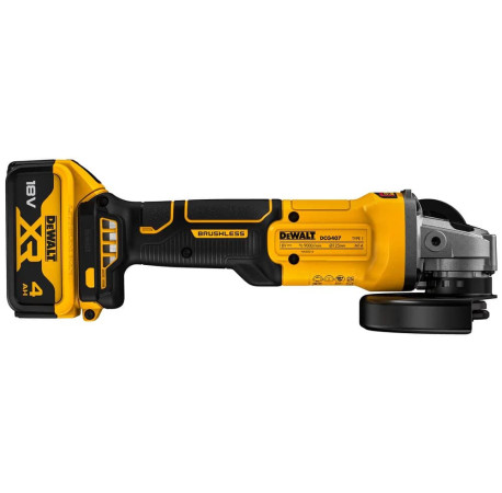 Кутова шліфмашина Болгарка акумуляторна Li-lon 18B 4Аг 125мм 9000об DeWALT DCG407M2T в магазині Tools DeWalt