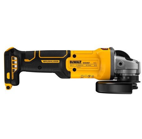 Кутова шліфмашина Болгарка акумуляторна Li-lon 18B 125мм 9000об DeWALT DCG407N в магазині Tools DeWalt