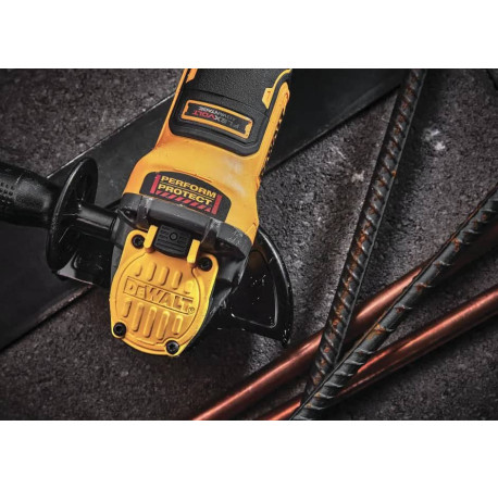 Угловая шлифмашина Болгарка аккумуляторная DeWALT DCG409VST1 с другого ракурса