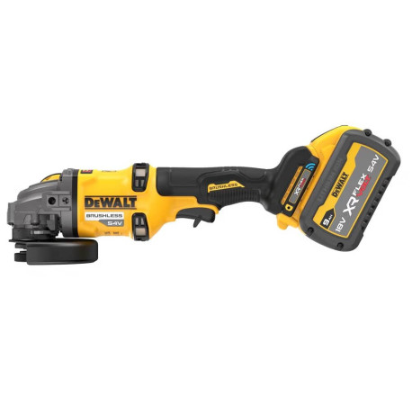 Кутова шліфмашина Болгарка акумуляторна XR Flexvolt Li-lon 54B 3Аг 125мм 9000об DeWALT DCG418SHDX2 купити