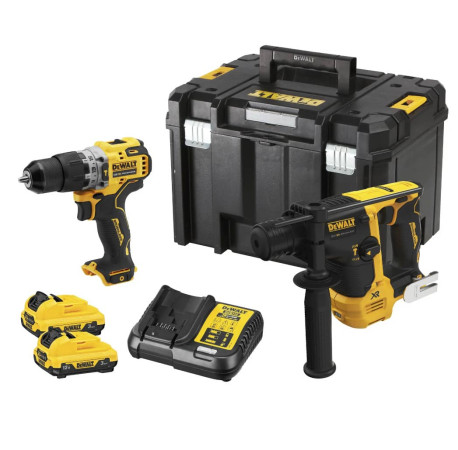 Набір з двох акумуляторних інструментів безщіткових XR Li-lon 12В 3Аг DeWALT DCK2102L2T