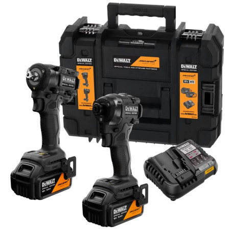 Набір з двох акумуляторних інструментів McLaren F1 TEAM SPECIAL EDITION XR Li-lon 18В 5Аг DeWALT DCK2224MP2T