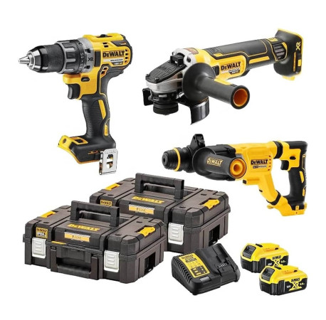 Набір з трьох інструментів акумуляторних безщіткових XR Li-lon 18В 5Аг DeWALT DCK327P2T