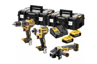 Набір з трьох акумуляторних інструментів безщіткових DeWALT DCK384P2T