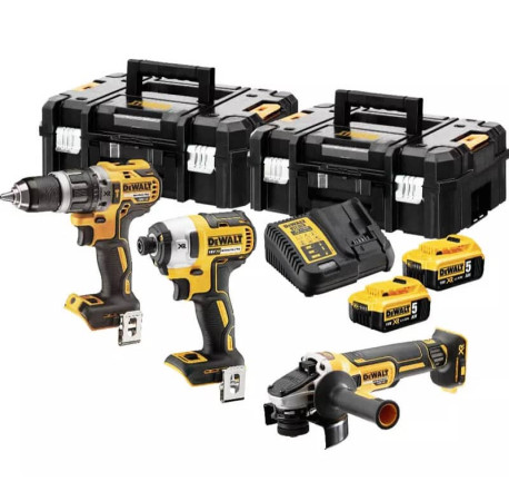Набір з трьох акумуляторних інструментів безщіткових DeWALT DCK384P2T