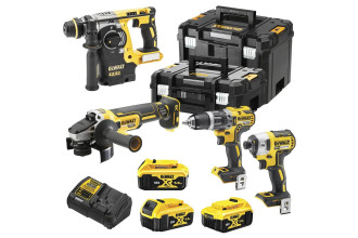 Набір з чотирьох акумуляторних інструментів безщіткових DeWALT DCK422P3T