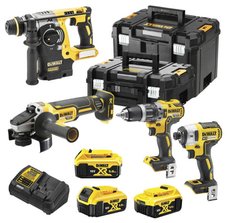 Набір з чотирьох акумуляторних інструментів безщіткових DeWALT DCK422P3T