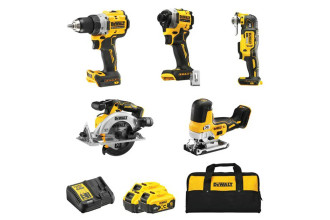 Набір з п’яти інструментів акумуляторних XR Li-lon 18В 5Аг DeWALT DCK502P3