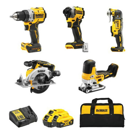 Набір з п’яти інструментів акумуляторних XR Li-lon 18В 5Аг DeWALT DCK502P3