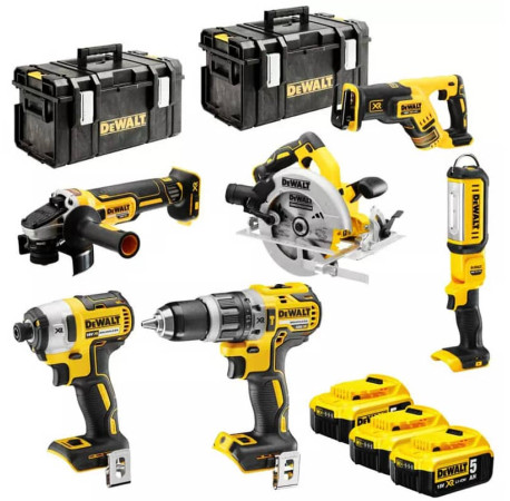 Набір з шести акумуляторних інструментів безщіткових DeWALT DCK623P3 купити