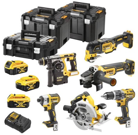 Набір з шести акумуляторних інструментів безщіткових DeWALT DCK685P3T