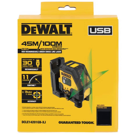 Лазерний рівень лінійний 2-х площинний DeWALT DCLE14201GB каталог