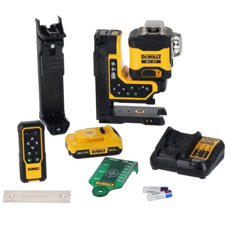 Рівень лазерний самовирівнюючий 3-х площинний XR Li-Ion 18В 2Аг DeWALT DCLE34035D1 з іншого ракурсу