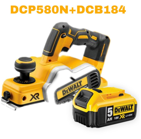 Рубанок аккумуляторный бесщёточный DeWALT DCP580N+DCB184