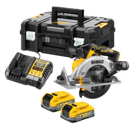 Пила дискова акумуляторна XR Li-lon 18B 5Аг 165мм DeWALT DCS565S2T