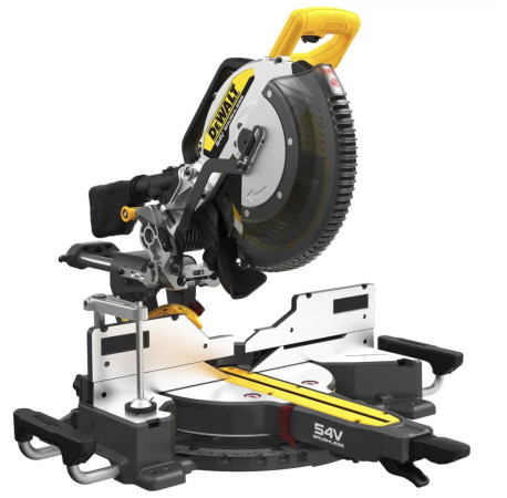 Пила торцювальна акумуляторна 305мм XR Li-lon 54В 3Аг DeWALT DCS781X2 з іншого ракурсу