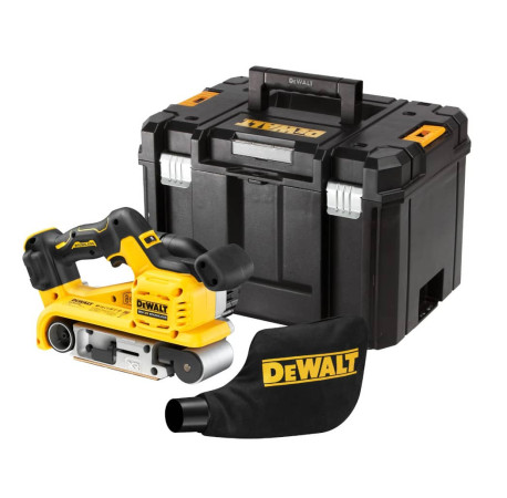 Шліфмашина стрічкова акумуляторна XR Li-lon 18В DeWALT DCW220NT з іншого ракурсу