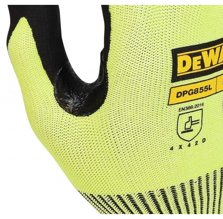 Перчатки рабочие универсальные с нитриловым покрытием DeWALT DPG855L цена