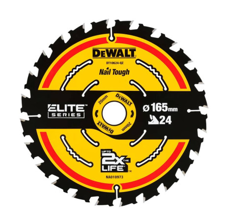 Диск пилковий Eite Extreme 165x20мм 24T 10шт DeWALT DT10400_10 ціна