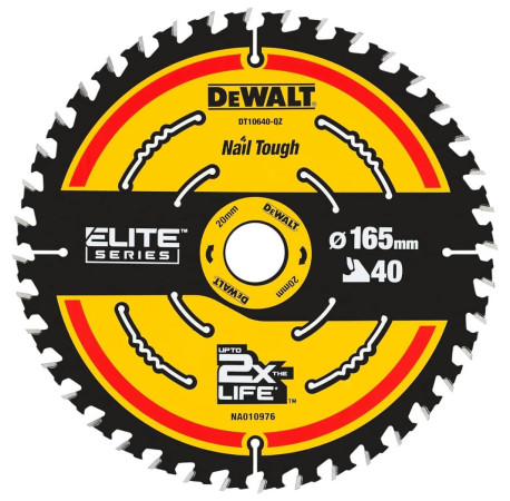 Диск пилковий Eite Extreme 165x20мм 40T DeWALT DT10640